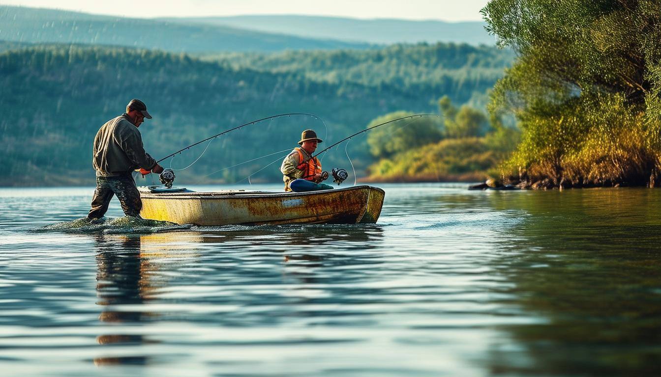 Men in boats fishing