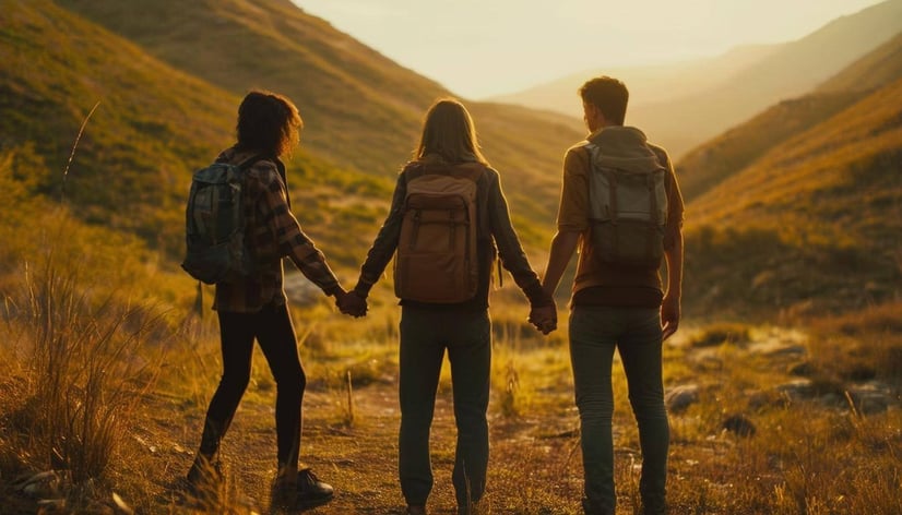 people holding hands together in the wilderness-1